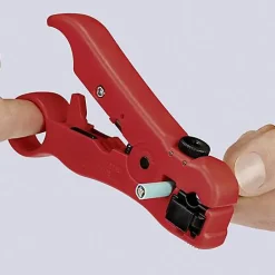 Knipex 16 60 06 SB - Dénudeur de câble coaxial universel, 125 mm, plastique^D44