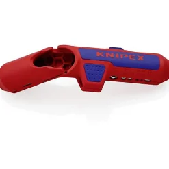 Knipex 16 95 02 SB ErgoStrip - Dénudeur de câble ergonomique pour câbles ronds, coaxiaux et de données (gauchers)-D44