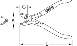 - 115.1045 - Pince pour colliers Clic, 0-38 mm-Ks Tools Sale