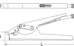 - 115.1027 - Pince pour colliers plastiques capacité, 2,4 à 13 mm^Ks Tools Hot