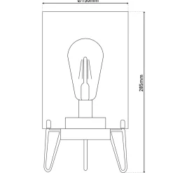 Lampe à piles 'LONNA' lampe de table pour l'extérieur, métal et verre, en noir, hauteur 28,5 cm^Näve Clearance