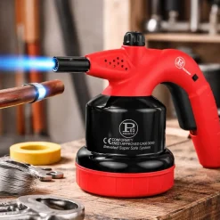 Lampe à souder à gaz 1350-C avec Système de gachette Breveté - Allumage Auto Sécurisé, Cartouche gaz 190g-Proweltek Online