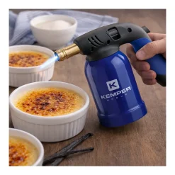 Lampe a souder Coque Acier allumage piezo + 8 Cartouches de gaz 190gr STOP GAZ Perçables-Kemper Best