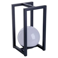 Lampe décoration LED KALI balcon terrasse table métal plastique noir LED fixes 30x16x16cm-Näve Outlet