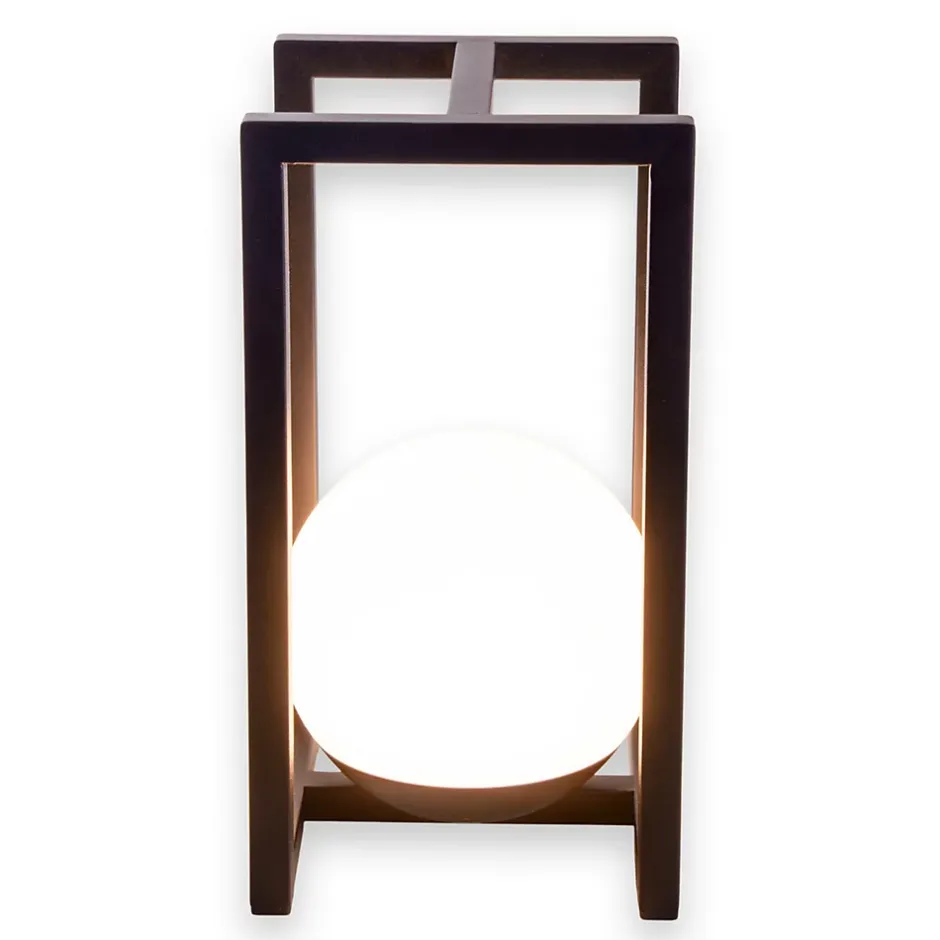 Lampe décoration LED KALI balcon terrasse table métal plastique noir LED fixes 30x16x16cm-Näve Outlet