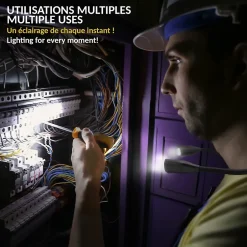 Lampe de lecture de cou rechargeable 3 couleurs de lumière^Fishtec Sale