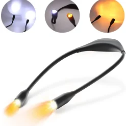 Lampe de lecture de cou rechargeable 3 couleurs de lumière^Fishtec Sale