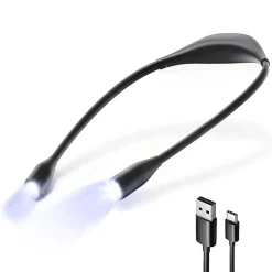 Lampe de lecture de cou rechargeable 3 couleurs de lumière^Fishtec Sale