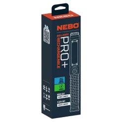 Lampe de Poche Pro+ - LED COB Rechargeable - 600 Lumens - Aluminium Noir - IP67^Nebo Discount