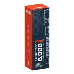 Lampe de Poche Rechargeable DaVinci™ 8000 Lumens - Aluminium Noir - 35 cm^Nebo Best