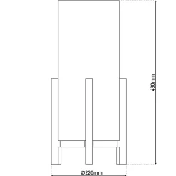 Lampe de table à accu MADITA H 48cm beige naturel LED intégrée intensité variable capteur tactile-Näve Outlet