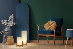 Lampe de table à accu MADITA H 48cm beige naturel LED intégrée intensité variable capteur tactile-Näve Outlet