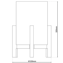 Lampe de table à accu MATILDA H 32cm beige naturel LED intégrée intensité variable capteur tactile^Näve Discount