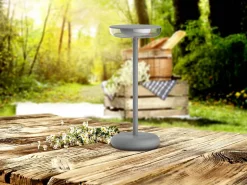 Lampe de table à accu PASI intérieur extérieur métal plastique gris intensité variable tactile fonction mémoire hauteur 26cm^Näve Sale