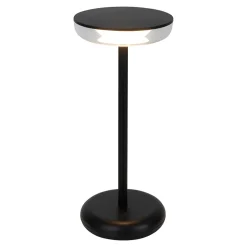 Lampe de table à accu PASI intérieur extérieur métal plastique noir intensité variable tactile fonction mémoire hauteur 26cm-Näve