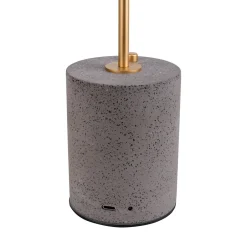 Lampe de table à accu 'SETA' grise 30 cm de haut en métal et béton, avec LED fixe^Näve Sale