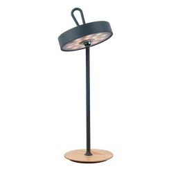 Lampe de table LED à accu magnétique pour l'extérieur et l'intérieur, en métal et plastique gris, hauteur 36 cm^Näve Best