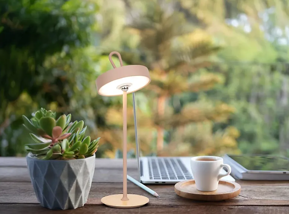 Lampe de table LED à accu magnétique pour l'extérieur et l'intérieur, en métal et plastique en givre , hauteur 36 cm-Näve Hot