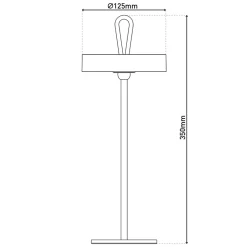 Lampe de table LED à accu magnétique pour l'extérieur et l'intérieur, en métal et plastique en givre , hauteur 36 cm-Näve Hot