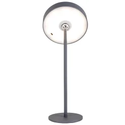Lampe de table LED rechargeable magnétique 'ELLA' pour l'extérieur et l'intérieur, en métal et plastique gris, hauteur 35 cm-Näve Discount