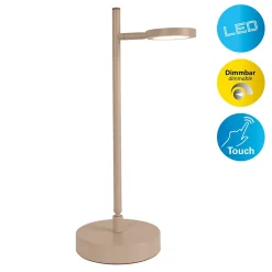Lampe de table LED rechargeable LUPA 45cm aluminium Frosted Almonds plastique blanc LED variable capteur tactile hauteur 45cm-Näve Sale