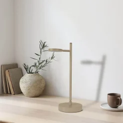 Lampe de table LED rechargeable LUPA 45cm aluminium Frosted Almonds plastique blanc LED variable capteur tactile hauteur 45cm-Näve Sale