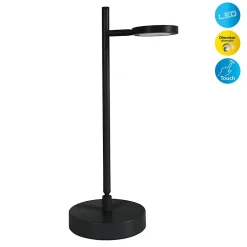 Lampe de table LED rechargeable LUPA 45cm aluminium noir et plastique blanc LED intégrées intensité variable capteur tactile^Näve Online