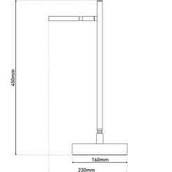 Lampe de table LED rechargeable LUPA 45cm aluminium blanc et plastique blanc LED intégrées intensité variable capteur tactile^Näve Outlet