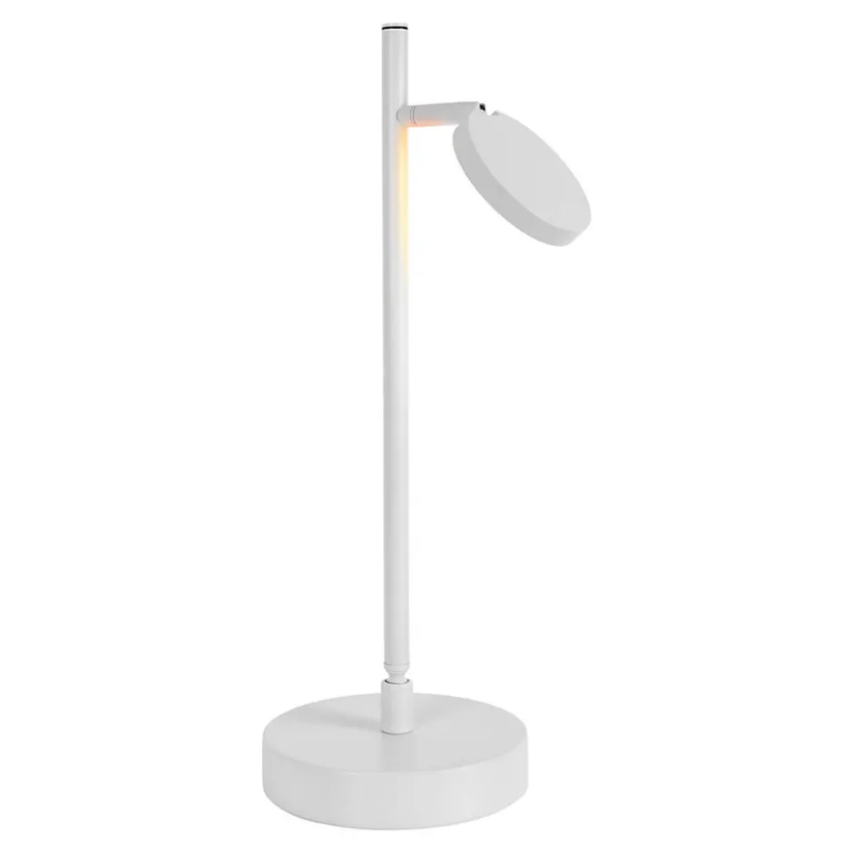 Lampe de table LED rechargeable LUPA 45cm aluminium blanc et plastique blanc LED intégrées intensité variable capteur tactile^Näve Outlet