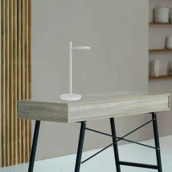 Lampe de table LED rechargeable LUPA 45cm aluminium blanc et plastique blanc LED intégrées intensité variable capteur tactile^Näve Outlet