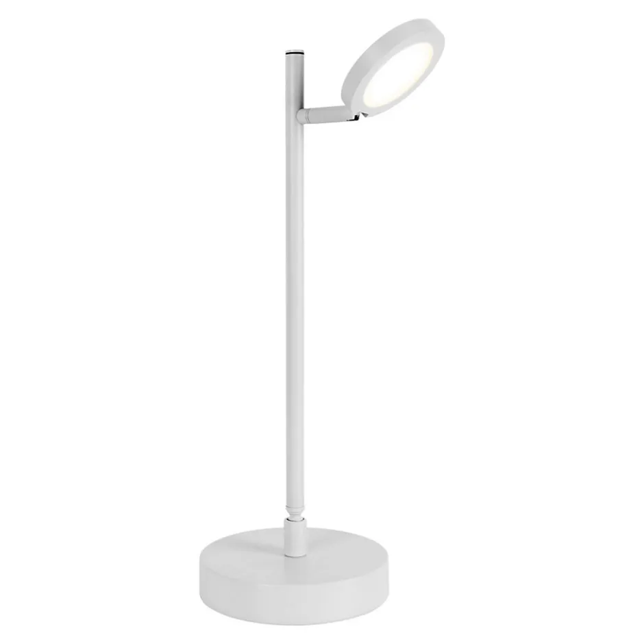 Lampe de table LED rechargeable LUPA 45cm aluminium blanc et plastique blanc LED intégrées intensité variable capteur tactile^Näve Outlet