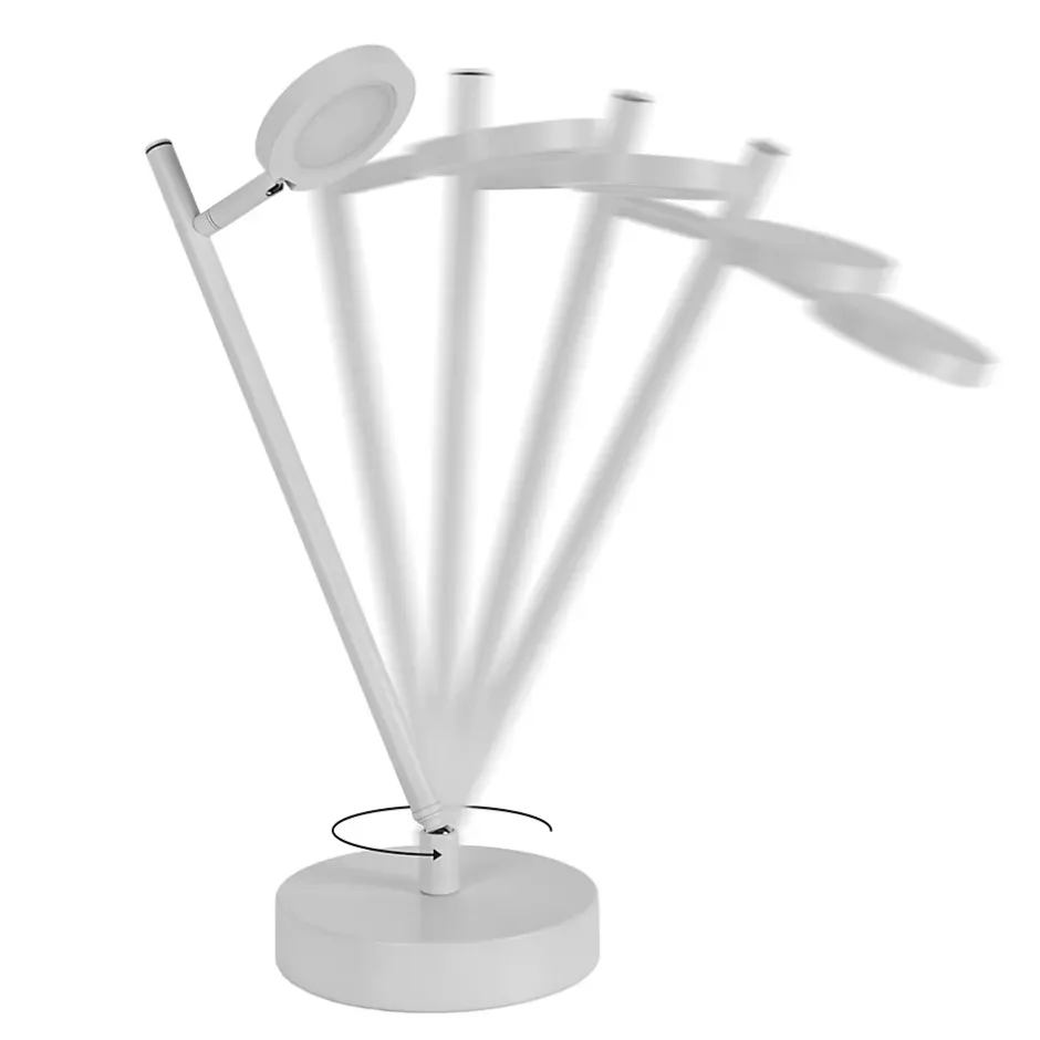 Lampe de table LED rechargeable LUPA 45cm aluminium blanc et plastique blanc LED intégrées intensité variable capteur tactile^Näve Outlet