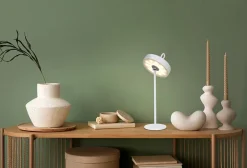 Lampe de table LED rechargeable magnétique 'ELLA' pour l'extérieur et l'intérieur, en métal et plastique blanc , hauteur 35 cm-Näve Hot