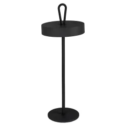 Lampe de table LED rechargeable magnétique 'ELLA' pour l'extérieur et l'intérieur, en métal et plastique noir, hauteur 35 cm^Näve New