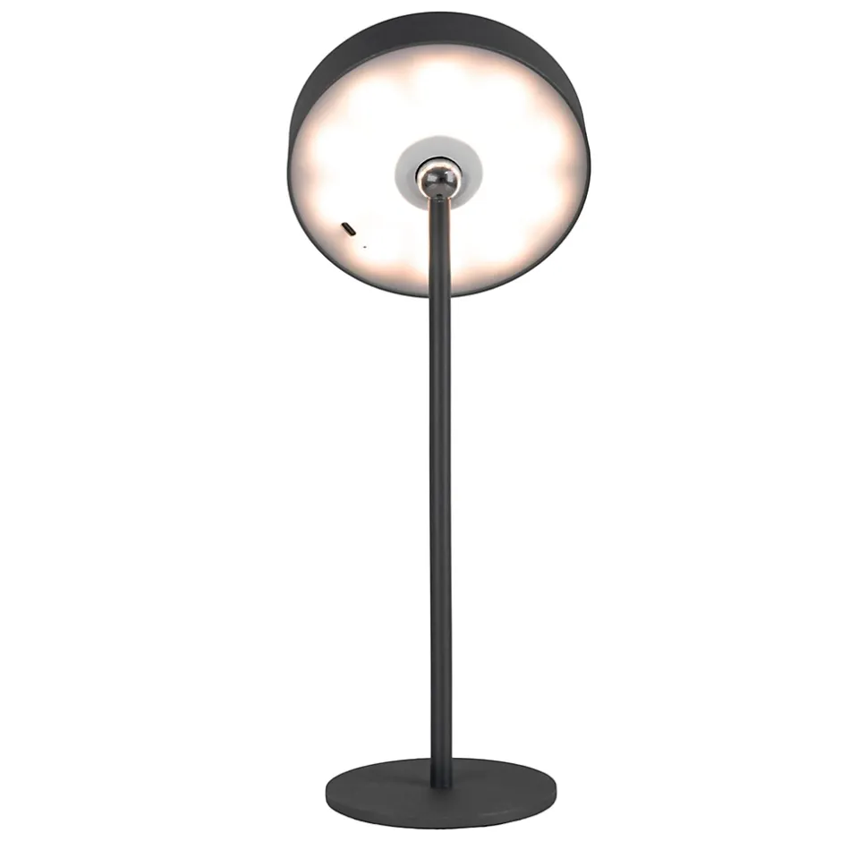 Lampe de table LED rechargeable magnétique 'ELLA' pour l'extérieur et l'intérieur, en métal et plastique noir, hauteur 35 cm^Näve New