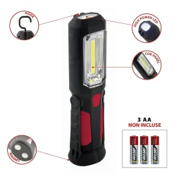 Lampe de travail COB LED 3W avec aimant + crochet. 200 Lumen^Velamp Online