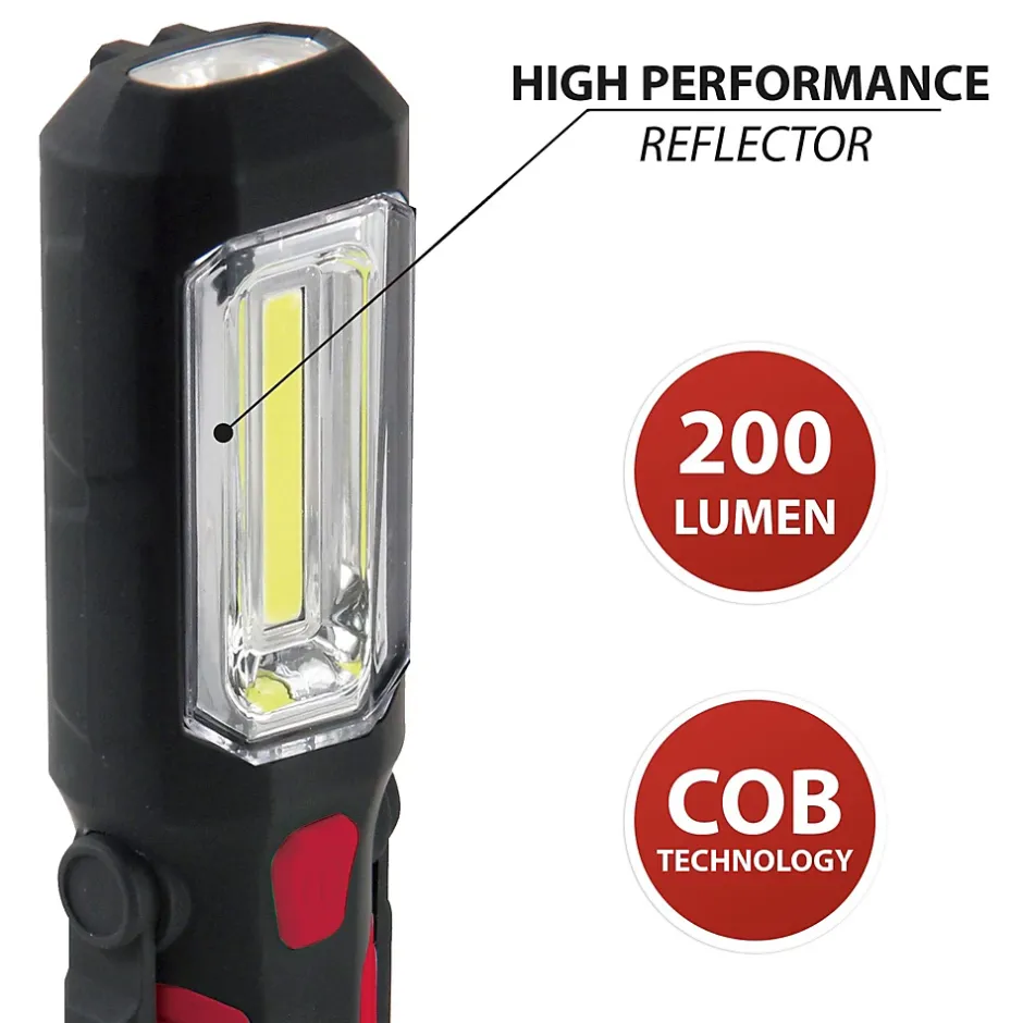 Lampe de travail COB LED 3W avec aimant + crochet. 200 Lumen^Velamp Online