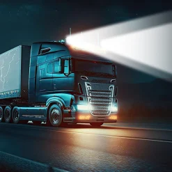 Lampe de travail ronde 12/24 V, 27 W et 1 800 lumens, IP67. Noir^Stak New