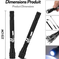 Lampe frontale Télescopique Tête Flexible et Orientable^Fishtec Best