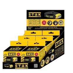 Lampe frontale LED rechargeable professionnelle 300 lumens. Interrupteur sans contact-Stak New