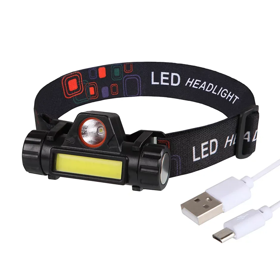 Lampe Frontale LED Waterproof Rechargeable USB - Réglable - Éclairage Puissant - Résistante Pluie et Humidité - x1-Moby Swift Clearance