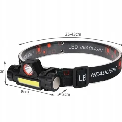 Lampe Frontale Torche Détachable Recharge USB Boîtier Orientable^Fishtec Outlet