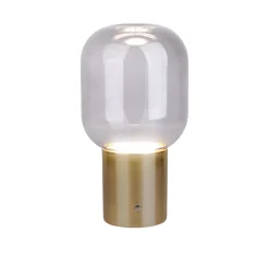 Lampe table accu ALBERO métal laiton verre LED fixes dimmable capteur tactile hauteur 25cm^Näve Discount