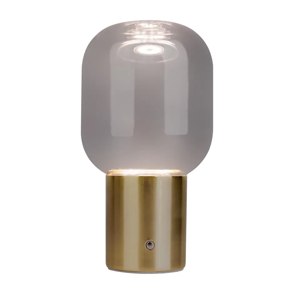 Lampe table accu ALBERO métal laiton verre LED fixes dimmable capteur tactile hauteur 25cm^Näve Discount