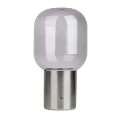 Lampe table accu ALBERO métal chromé verre LED fixes dimmable capteur tactile hauteur 25cm-Näve Clearance