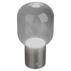 Lampe table accu ALBERO métal chromé verre LED fixes dimmable capteur tactile hauteur 25cm-Näve Clearance