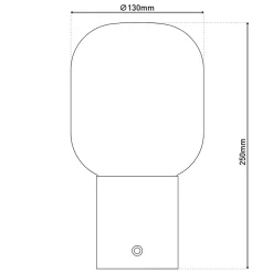 Lampe table accu ALBERO métal chromé verre LED fixes dimmable capteur tactile hauteur 25cm-Näve Clearance