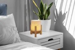 Lampe table accu MADITA H 19cm blanc naturel LED intégrée intensité variable capteur tactile^Näve Discount