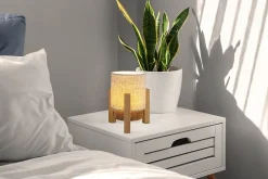 Lampe table accu MADITA H 19cm blanc naturel LED intégrée intensité variable capteur tactile^Näve Discount