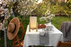 Lampe table accu MADITA H 25cm blanc naturel LED intégrée intensité variable capteur tactile-Näve New